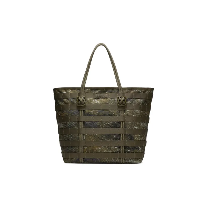 Nike Polyester Tote Bag Shopping Bag Regular Unisex Brown Green-1