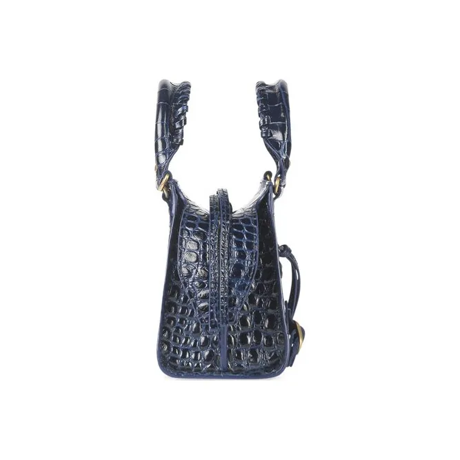 Balenciaga Cow Leather Handbag Mini Women's Blue-2