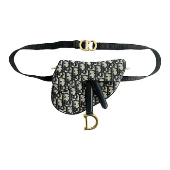 DIOR Saddle Canvas Saddle Bag Crossbody Bag Fanny Pack Sling Bag Unisex Blue