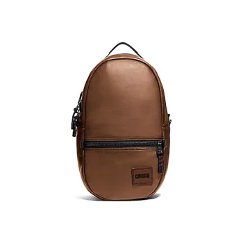 COACH Pacer Leather Backpack Medium Size Unisex Brown