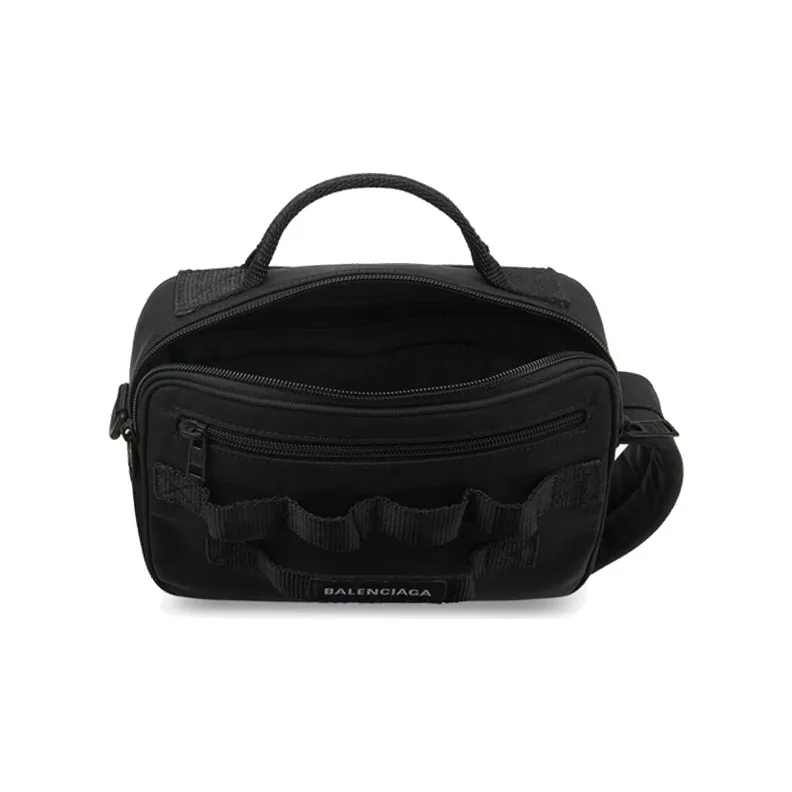 Balenciaga Army Nylon Fabric Shoulder Bag, Crossbody Bag Regular Men's Black-3
