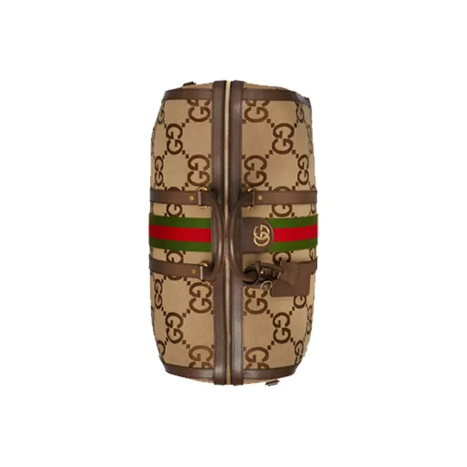 GUCCI Ophidia Canvas Patchwork Leather Travel Bags Shoulder Bag Crossbody Bag Handbag Unisex Ebony/Brown-6