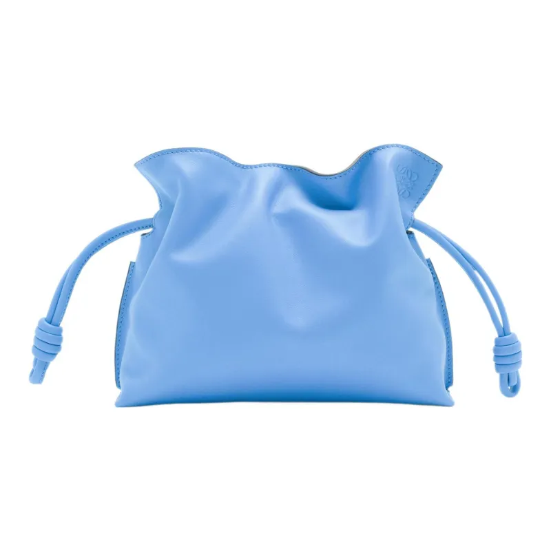LOEWE Flamenco Clutch In Nappa Calfskin Mini Celestine Blue-2