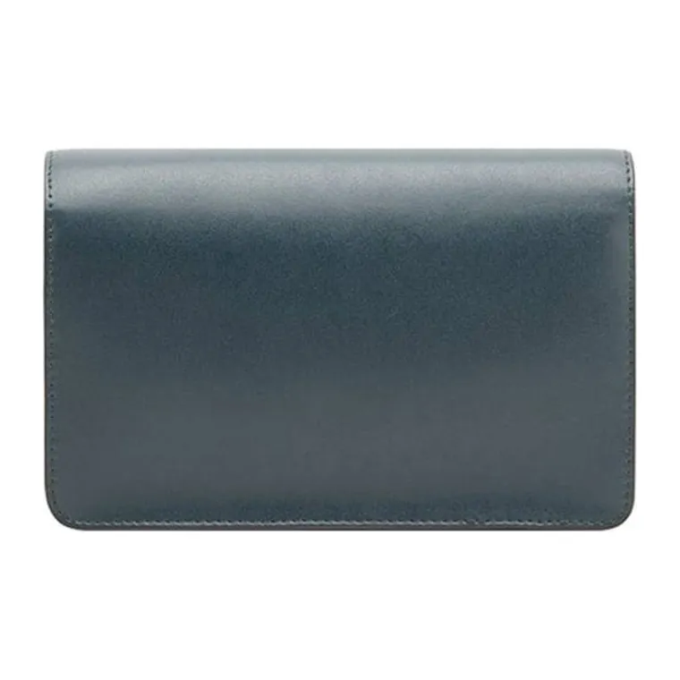 FENDI Cow Leather One Shoulder Handbag Crossbody Bag Women's Blue-1