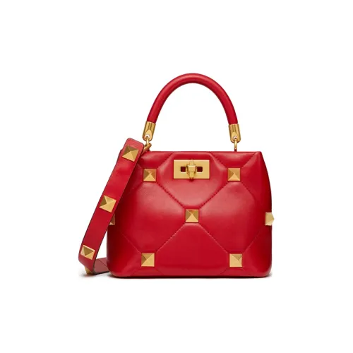 Valentino Lambskin Handbag Trumpets Women's Red