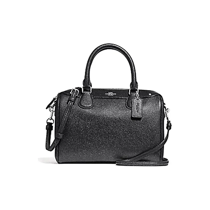 COACH Bennett Leather Shoulder Bag, Crossbody Bag, Handbag Small Size Women's Black-0