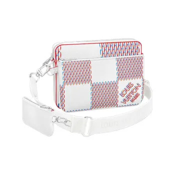 LOUIS VUITTON Trio Messenger White Damier Spray