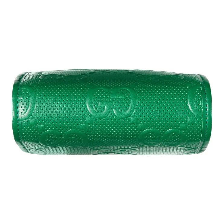 GUCCI Leather Shoulder Bag, Crossbody Bag, Cell Phone Pouch Mini Unisex Green-6
