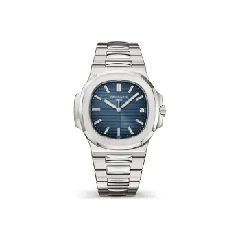 PATEK PHILIPPE Vintage PATEK PHILIPPE Nautilus Watch 'Silver/Sapphire'