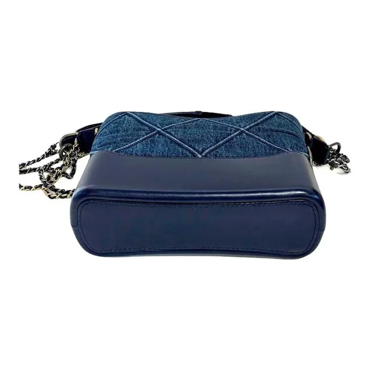 CHANEL Gabrielle Denim Hobo Bag, Handbag, Shoulder Bag, Crossbody Bag Medium Size Women's Blue-3