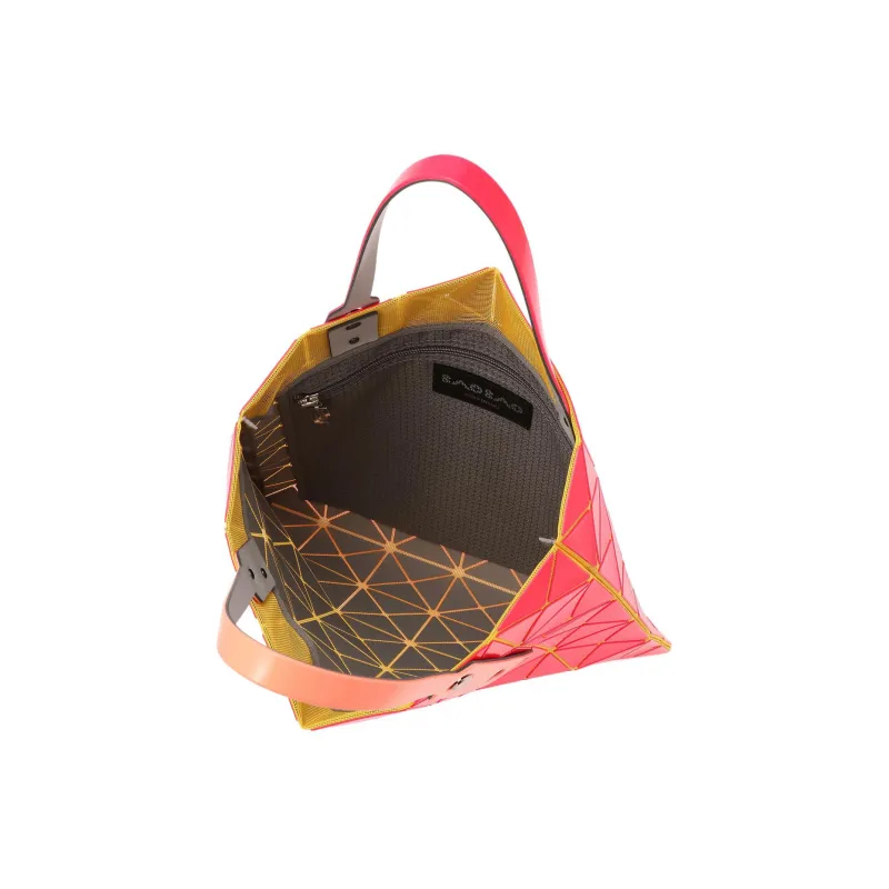 ISSEY MIYAKE PVC Handbag Shoulder Bag Women's Red & Coral Pink-2