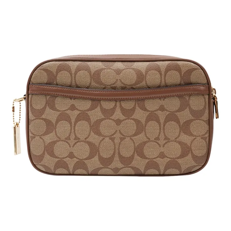 COACH Jes Canvas With Leather Camera Bag, Shoulder Bag Medium Size Women's-2