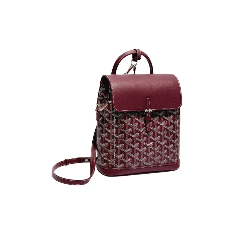 GOYARD Alpin Cow Leather Backpack Mini Women's Burgundy Red-1