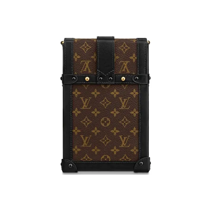 LOUIS VUITTON Pochette Trunk Verticale Monogram Brown/Black-1