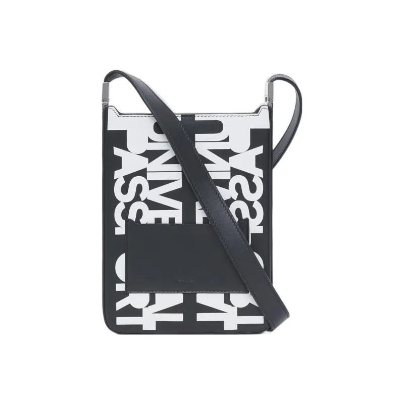 Burberry Riccardo Tisci Edition Slogan Messenger Bag Black-3