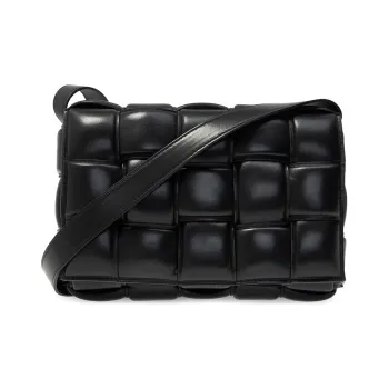 Bottega Veneta Padded Cassette Sheepskin Pillow Bag, Crossbody Bag, Shoulder Bag Women's Black