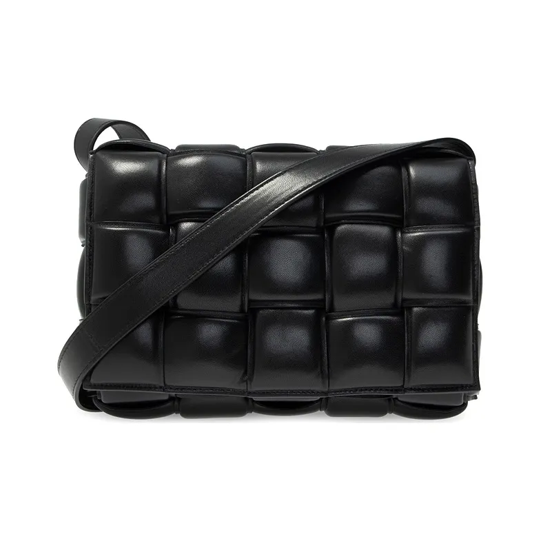 Bottega Veneta Padded Cassette Sheepskin Pillow Bag, Crossbody Bag, Shoulder Bag Women's Black-0