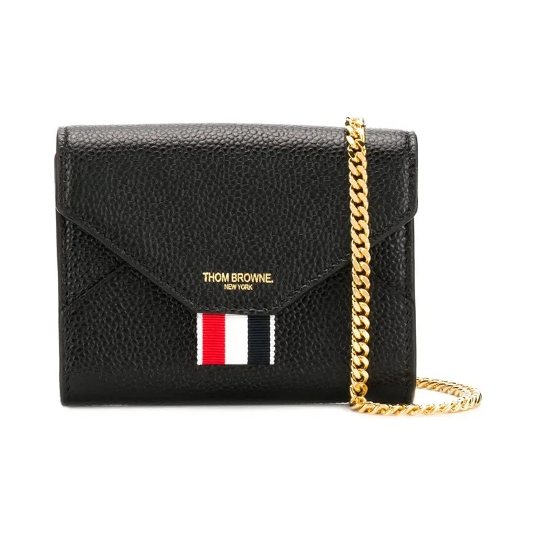 THOM BROWNE· Leather Coin Purse Women's Black-0