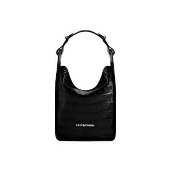 Balenciaga Calfskin Tote Bag Shopping Bag Shoulder Bag Handbag Small Size Women's Black