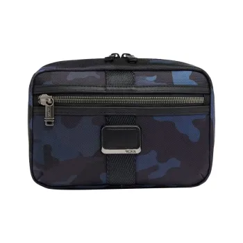 TUMI Alpha Bravo Canvas Toiletry Bag Men's Camouflage Blue