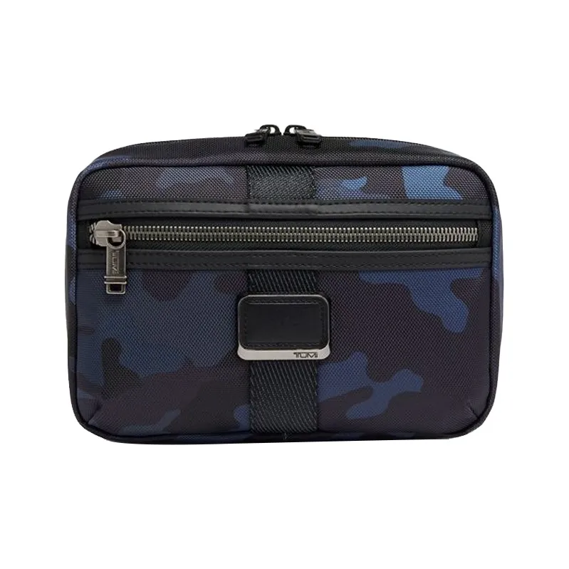 TUMI Alpha Bravo Canvas Toiletry Bag Men's Camouflage Blue-0