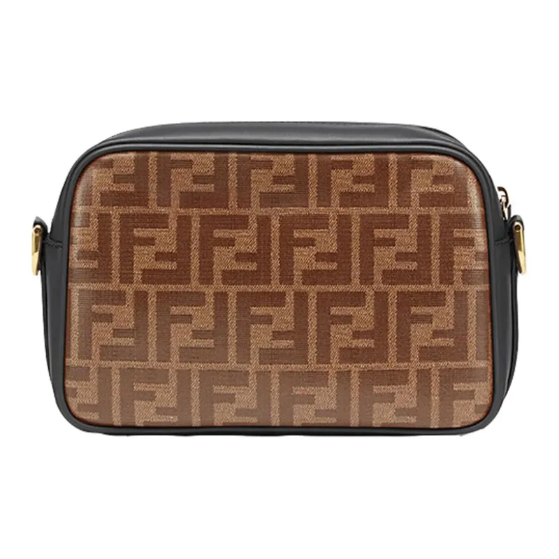 FENDI Coated Canvas With Leather Camera Bags Crossbody Bag Shoulder Bag Regular Women's Brown/Black-2