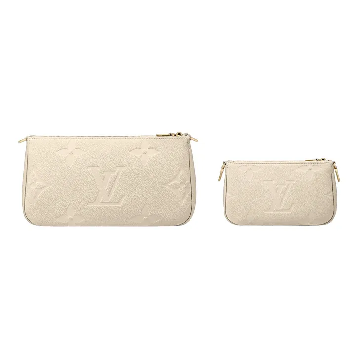 LOUIS VUITTON Multi Pochette Monogram Empreinte Beige-3