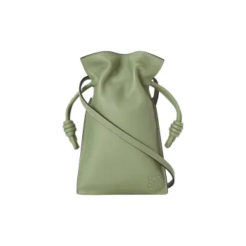 LOEWE Flamenco Nappa Cow Leather Shoulder Bag, Crossbody Bag Women's Rosemary Green
