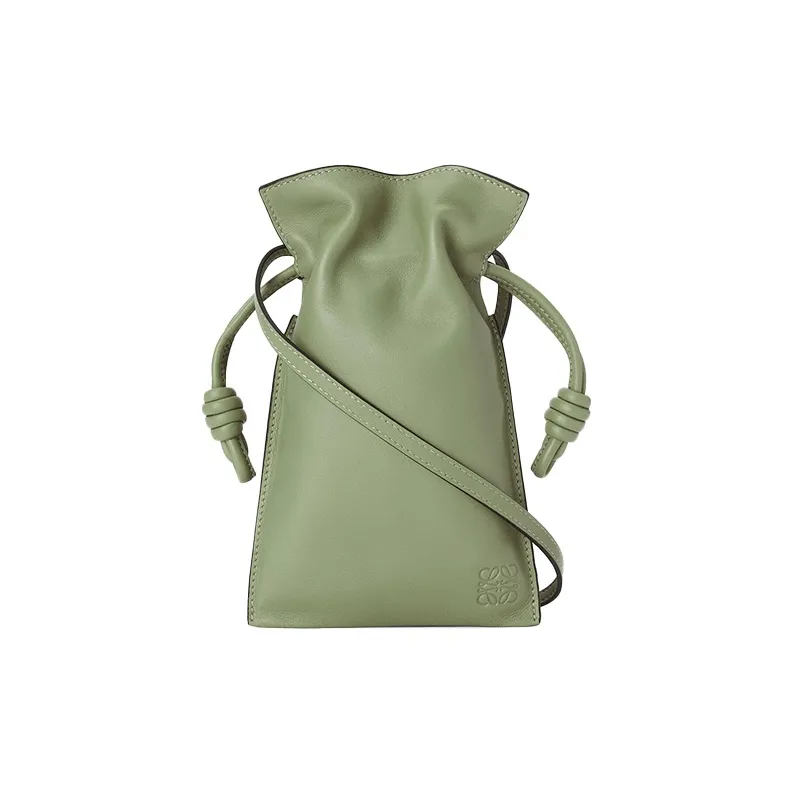LOEWE Flamenco Nappa Cow Leather Shoulder Bag, Crossbody Bag Women's Rosemary Green-0