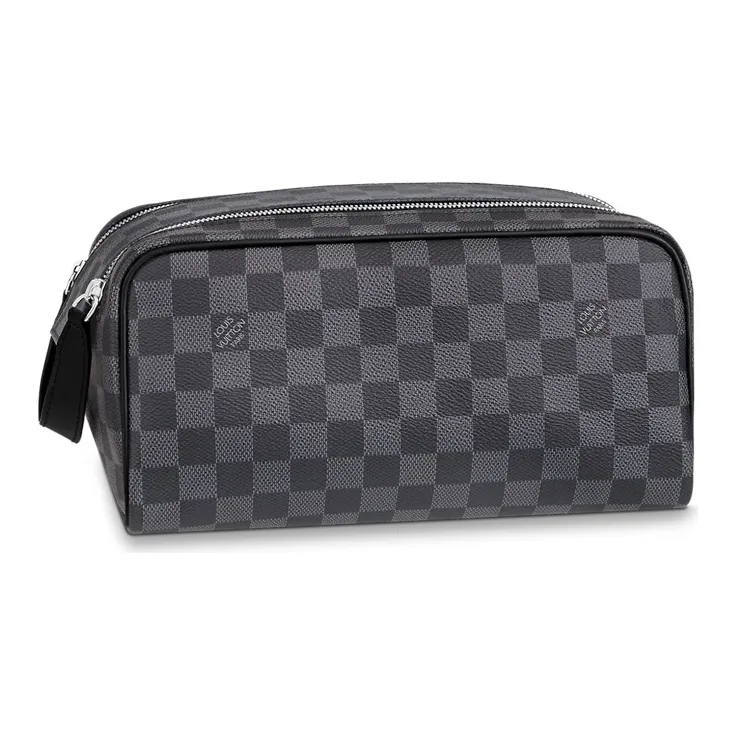 LOUIS VUITTON Dopp Kit Toilet Pouch Damier Graphite Canvas-0