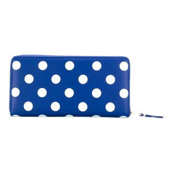 CDG Cow Leather Wallet Regular Women's Blue