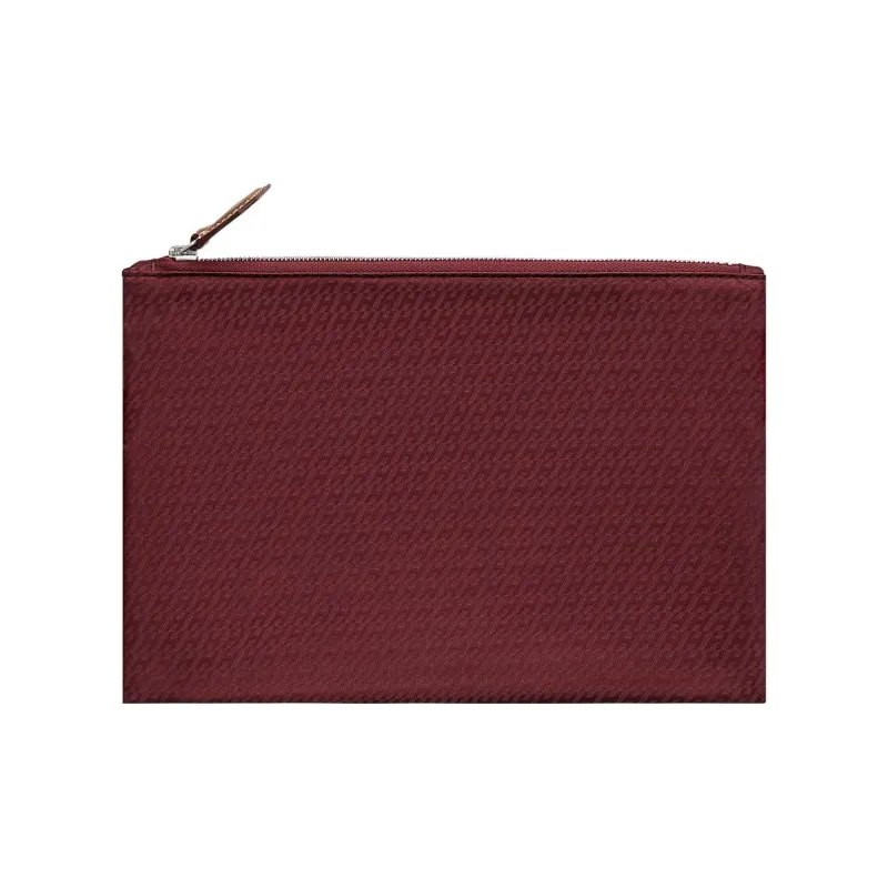 HERMES Cow Leather Makeup Bag Women's Rouge H/Gold Hermes Red And Gold-0