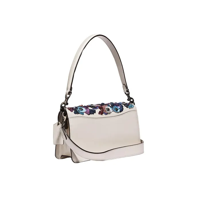COACH Calfskin Leather Bacchus Bag Shoulder Bag Crossbody Bag One Shoulder Handbag Medium Size Women's White-2