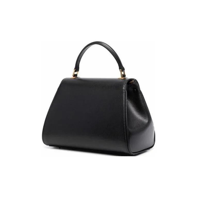 Valentino Leather One Shoulder Handbag Women's Black-2