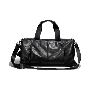 Ace Paul Cow Leather Handbags Travel Bags Regular Unisex Black