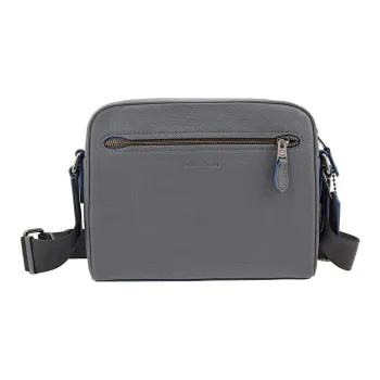 COACH Metropolitan Leather Camera Bag Shoulder Bag Crossbody Bag Medium Size Men's Gray