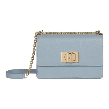 Furla 1927 Collection Leather Shoulder Bag Crossbody Bag Mini Women's Light Blue