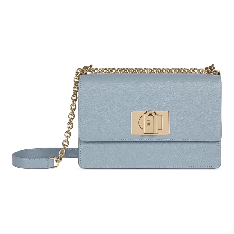 Furla 1927 Collection Leather Shoulder Bag Crossbody Bag Mini Women's Light Blue-0