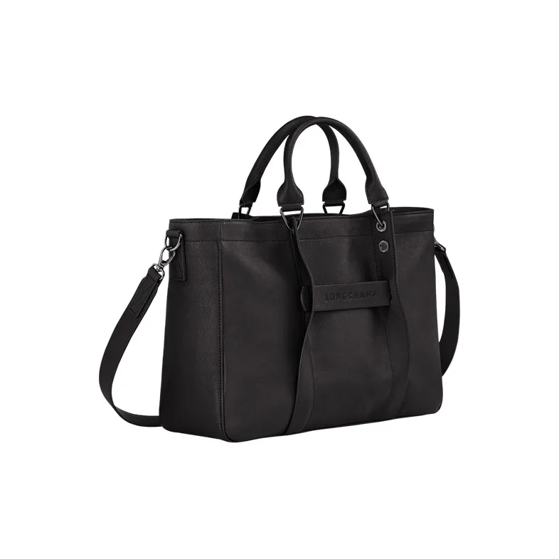 LONGCHAMP 3D Cow Leather Crossbody Bags Handbags Small Size Unisex Black-1