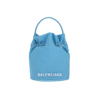 Balenciaga Nylon Handbag Women's Light Blue