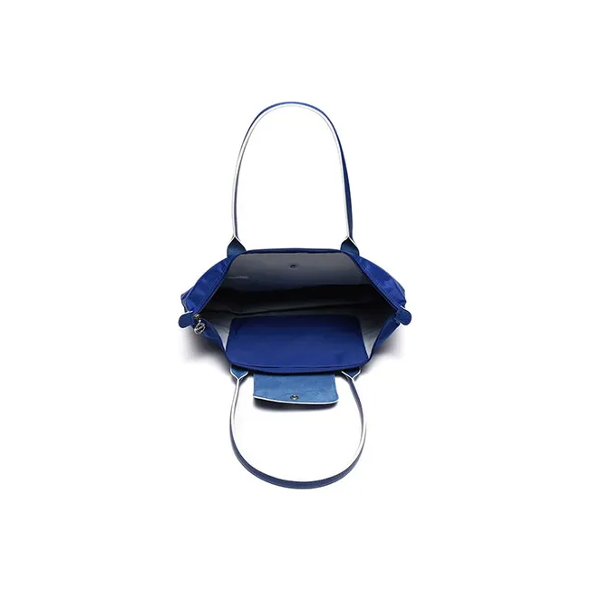 LONGCHAMP Fabric Handbag Shoulder Bag Large Size Women's Dark Blue-5