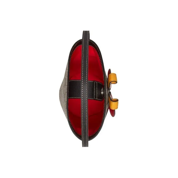 GUCCI Canvas Bucket Bag Handbag Kids' Bag Regular Kids' Ebony/Red-5