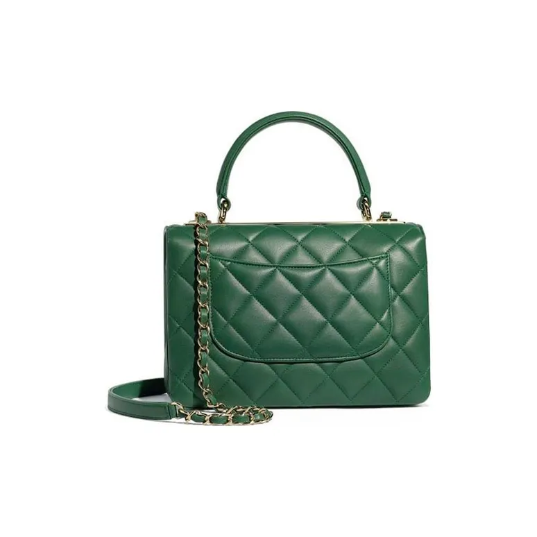 CHANEL Trendy Cc Sheepskin Chain Shoulder Bag, Crossbody Bag, Handbag Women's Green-1