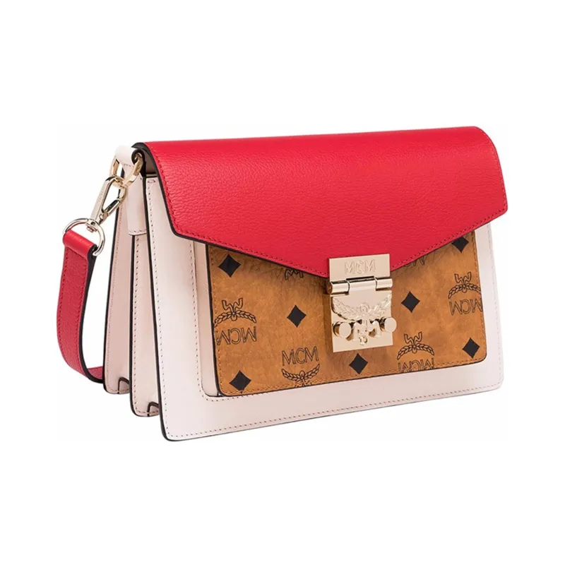 MCM Patricia Visetos Cow Leather Trunk Bag Crossbody Bag Shoulder Bag Women's Multicolor-1