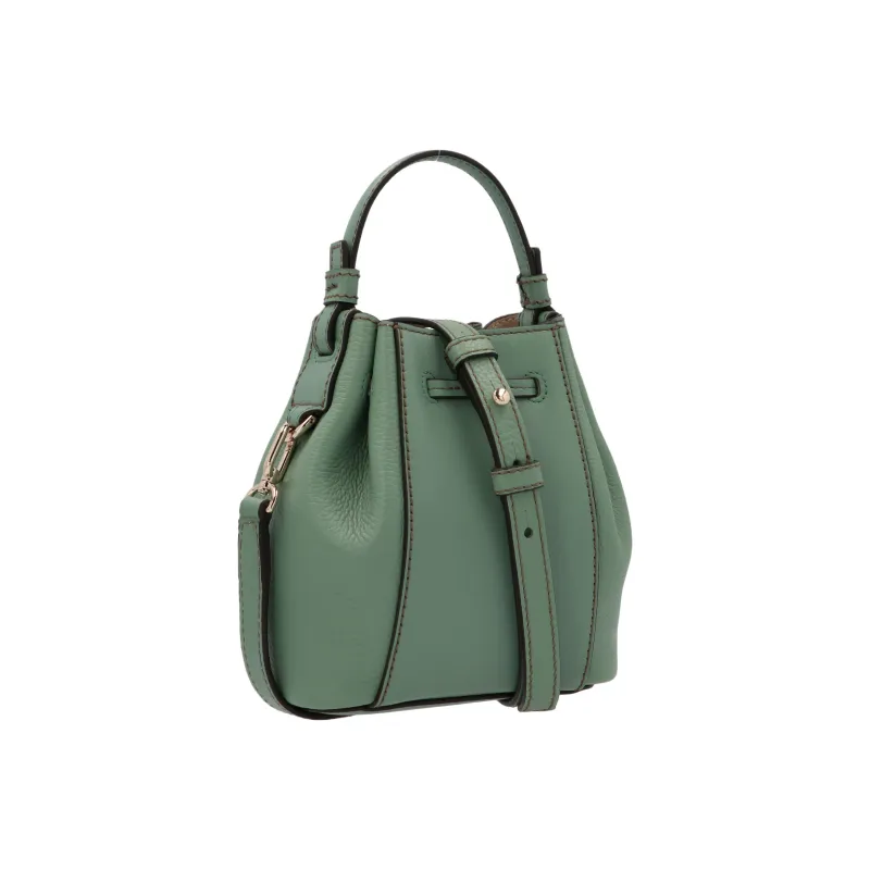 Furla Miastella Leather Bucket Bag, Shoulder Bag, Crossbody Bag Mini Women's Green-1