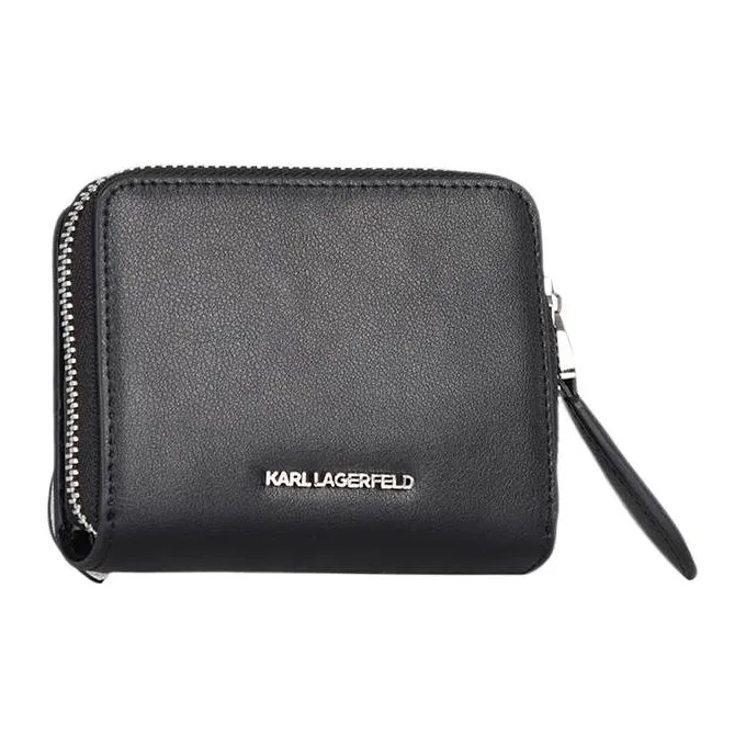 KARL LAGERFELD Cow Leather Wallet Unisex Black-2