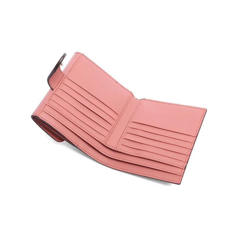 GUCCI Leather Card Holder Money Clip Wallet Women's Pink-4