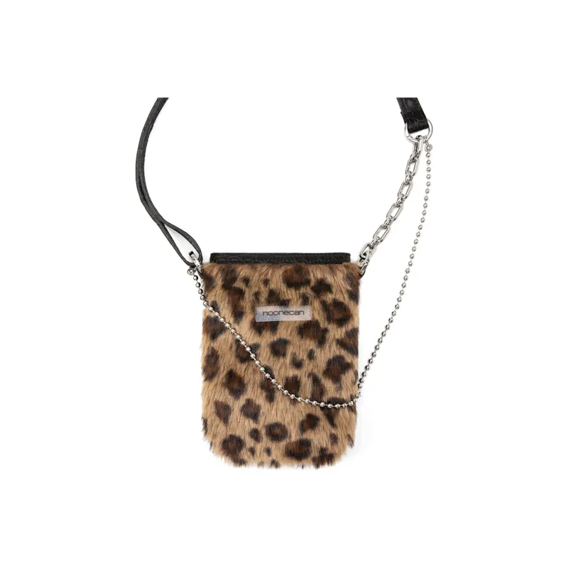 COMBACK Polyamide Shoulder Bag, Crossbody Bag Trumpets Women's Caramel Leopard Print-0