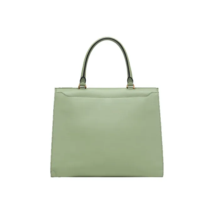 FERRAGAMO Trifolio Cow Leather Handbag Medium Size Women's Light Bright Green-2