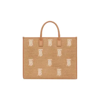 Burberry Freya Polyamide Handbag Large Size Women's Natural
